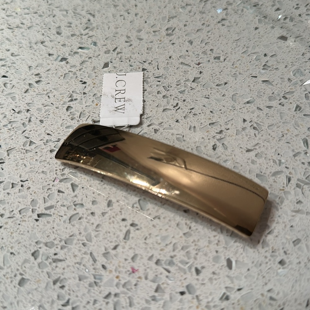 NWT J.Crew Gold Barrette Hair Clip - Picture 3 of 6